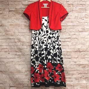 FLORAL DRESS WITH JACKET